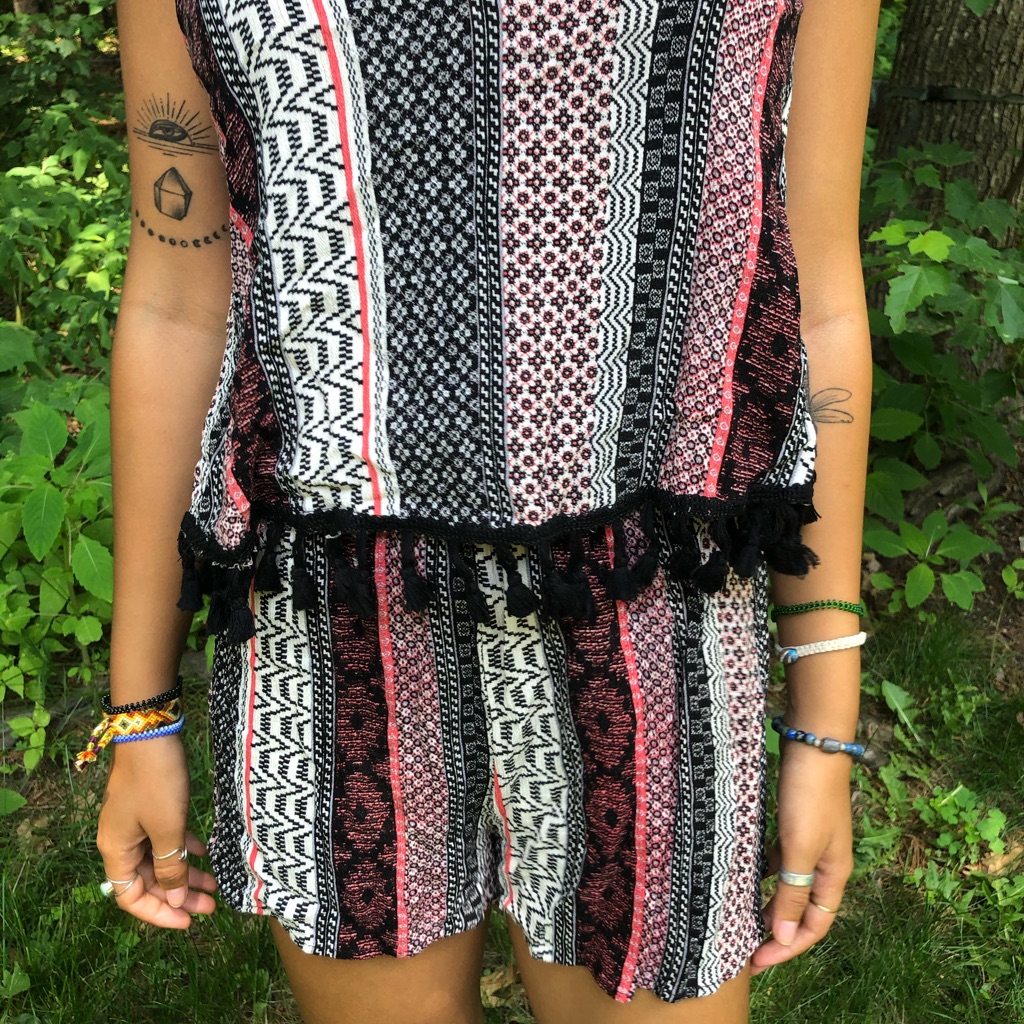 Boho Flowy Patterned Romper